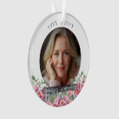 Sage Green Eucalyptus Pink Roses Remembrance オーナメント (正面)