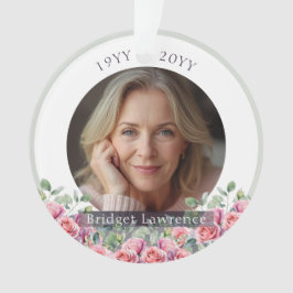 Sage Green Eucalyptus Pink Roses Remembrance オーナメント