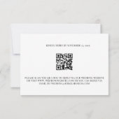 Sage Green Eucalyptus QR Code Wedding 出欠カード (裏面)