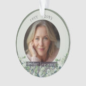 Sage Green Eucalyptus Remembrance Memorial オーナメント (正面)