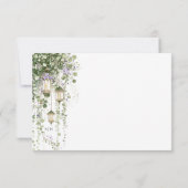 Sage Green Eucalyptus RSVP Card with Lilac Florals (裏面)