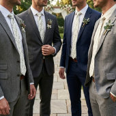 Sage Green Eucalyptus Wedding ネクタイ