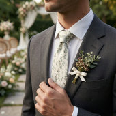 Sage Green Eucalyptus Wedding ネクタイ