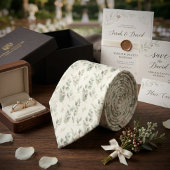 Sage Green Eucalyptus Wedding ネクタイ