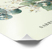 Sage Green Eucalyptus Wedding Guest Book Sign フォトプリント (角)