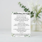 Sage Green Eucalyptus Wedding Info Card エンクロージャーカード (スタンド正面)