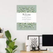 Sage Green Eucalyptus Wedding Welcome ポスター (ホームオフィス)