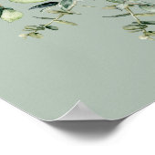 Sage Green Eucalyptus Wedding Welcome ポスター (角)