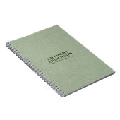 Sage Green Fabric Texture ノートブック (右側)