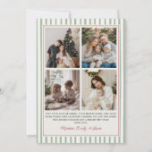 Sage Green Family Photo Christmas Holiday Card シーズンカード (裏面)