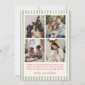 Sage Green Family Photo Christmas Holiday Card シーズンカード (裏面)