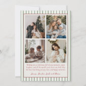 Sage Green Family Photo Christmas Holiday Card シーズンカード (裏面)