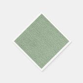 Sage Green Faux Linen Fabric Elegant  スタンダードカクテルナプキン (角)