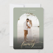 Sage Green Finally Getting Married & Window Photo セーブザデート (正面)