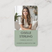Sage Green Financial Advisor Photo 名刺 (正面)