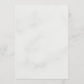 Sage Green Fine Art Marble Wedding Details Card 招待状 (裏面)