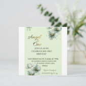 Sage Green Flat Save the Date カード| Save the Date セーブザデート (スタンド正面)