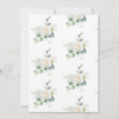 Sage Green Floral サンキューカード (裏面)