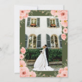 Sage Green Floral Arch Wedding Invitation 招待状 (裏面)