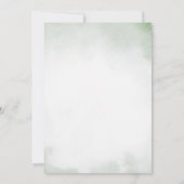 Sage Green Floral Boy Cross First Holy Communion 招待状 (裏面)