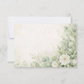 Sage Green floral Christian Wedding RSVP card (裏面)