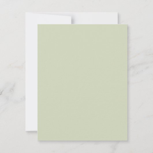 Sage Green Floral Eucalyptus Save the Date | 招待状 (裏面)