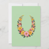 Sage Green Floral Garden Wedding Invitation 招待状 (裏面)