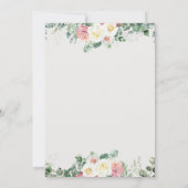 Sage Green Floral Gold Arch Wedding Invitation 招待状 (裏面)