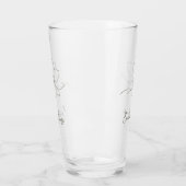 Sage Green Floral Line Art Minimalist Zen Glass タンブラーグラス (左)