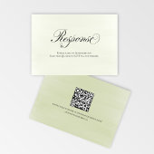 Sage Green Floral QR Code Wedding RSVP Script