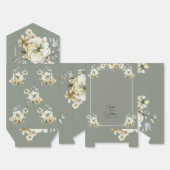 Sage Green Floral Wedding Favor Boxes フェイバーボックス (見開き)