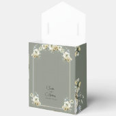 Sage Green Floral Wedding Favor Boxes フェイバーボックス (見開き)