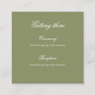 Sage Green Floral Wedding Gift Tag エンクロージャーカード