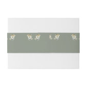Sage Green Floral wedding invitation Belly 招待状ベリーバンド (裏面例)