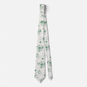 Sage Green Floral Wedding Tie ネクタイ (正面)