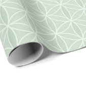 Sage Green Flower of Life Wrapping Paper ラッピングペーパー (ロールコーナー)