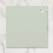 Sage Green Foliage Frame Baptism フェイバータグ (裏面)