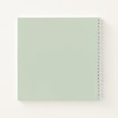 Sage Green Foliage Frame Baptism Guest Book ノートブック (裏面)