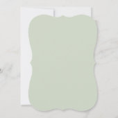 Sage Green Foliage Frame Baptism Invitation 招待状 (裏面)