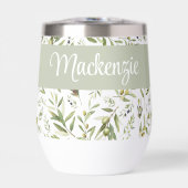 Sage Green French Country Chic Olive Name Monogram (正面)