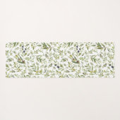 Sage Green French Country Chic Olive Name Monogram ヨガマット (裏面(横))