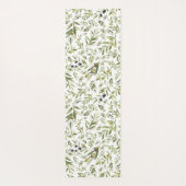 Sage Green French Country Chic Olive Name Monogram ヨガマット (裏面)