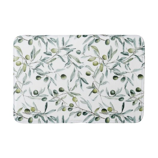 Sage Green French Country Olive バスマット (正面)