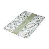 Sage Green French Country Olive Name  バスマット (アングル)