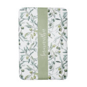 Sage Green French Country Olive Name  バスマット (正面縦)
