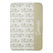 Sage Green French Country Olive Pattern Name バスマット (正面縦)