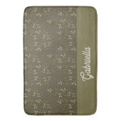 Sage Green French Country Olive Pattern Name バスマット (正面縦)