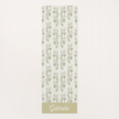 Sage green French country Olive pattern name ヨガマット (裏面)