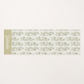 Sage green French country Olive pattern name ヨガマット (正面(横))