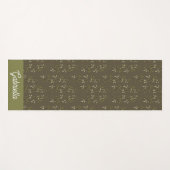 Sage green French country Olive pattern name ヨガマット (正面(横))
